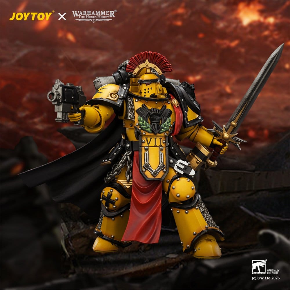 Warhammer Figura Imperial Fists Legion Praetor in Mk III Armour 13 cm