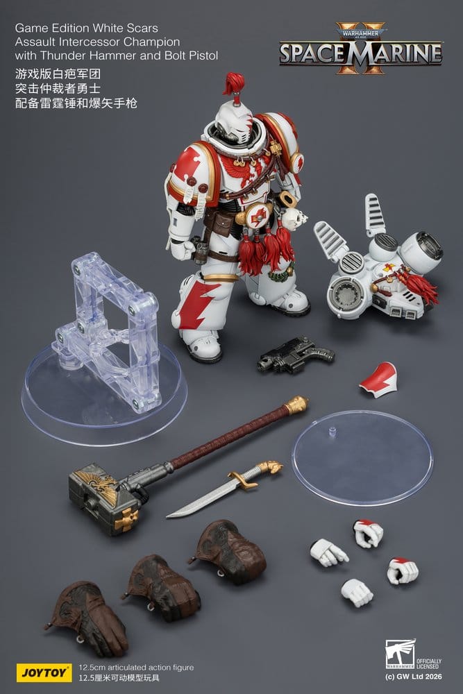 Warhammer Figura Game Edition White Scars Assault Intercessor Champion 13 cm
