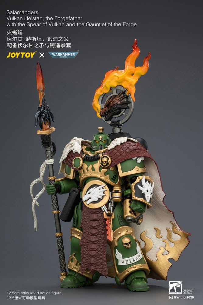 Warhammer Figura Salamanders Vulkan He'stan, the Forgefather 13 cm