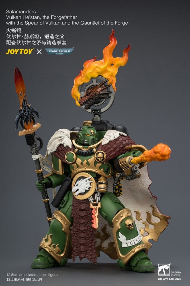 Warhammer Figura Salamanders Vulkan He'stan, the Forgefather 13 cm