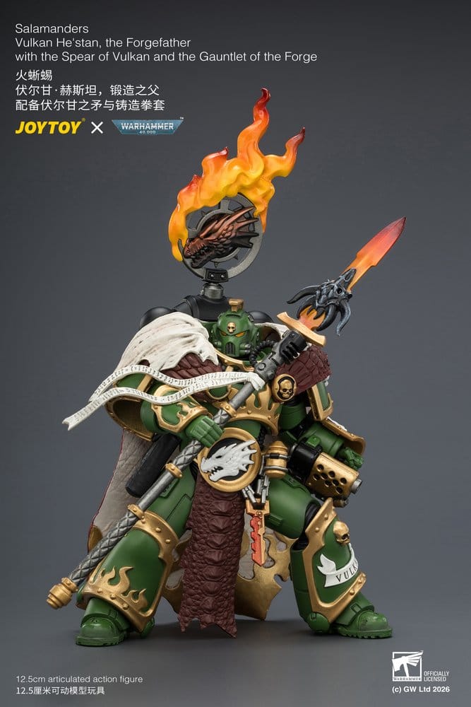 Warhammer Figura Salamanders Vulkan He'stan, the Forgefather 13 cm