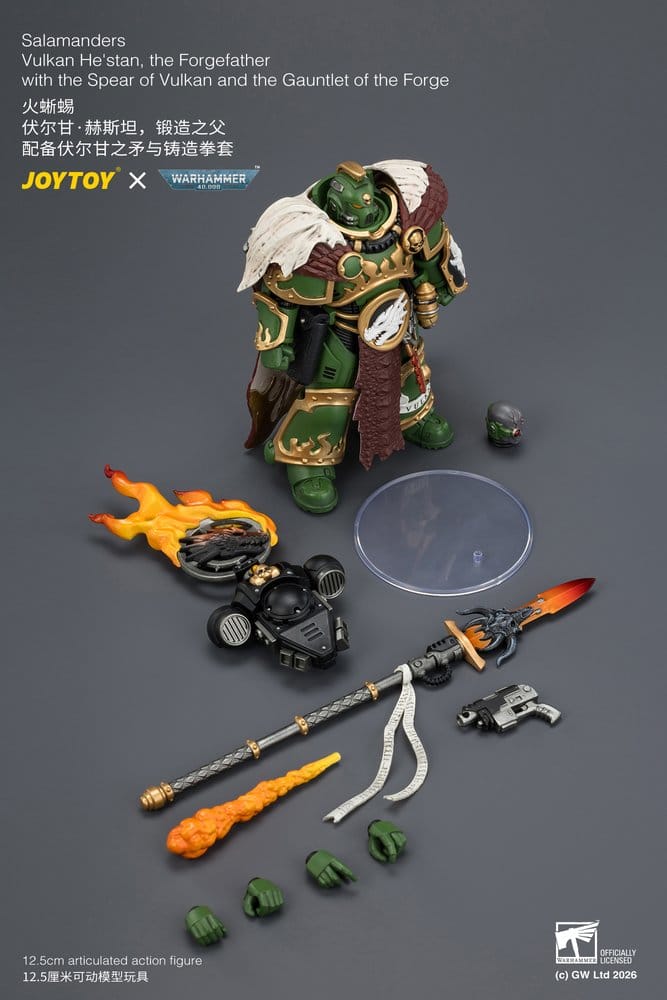 Warhammer Figura Salamanders Vulkan He'stan, the Forgefather 13 cm