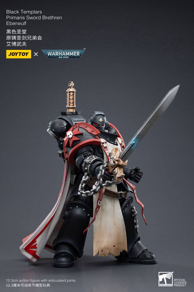 Warhammer 40k Figura 1/18 Black Templars Primaris Sword Brethren Eberwulf 12 cm
