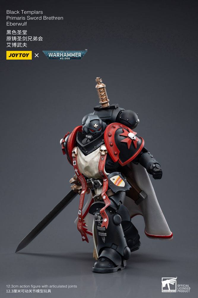 Warhammer 40k Figura 1/18 Black Templars Primaris Sword Brethren Eberwulf 12 cm