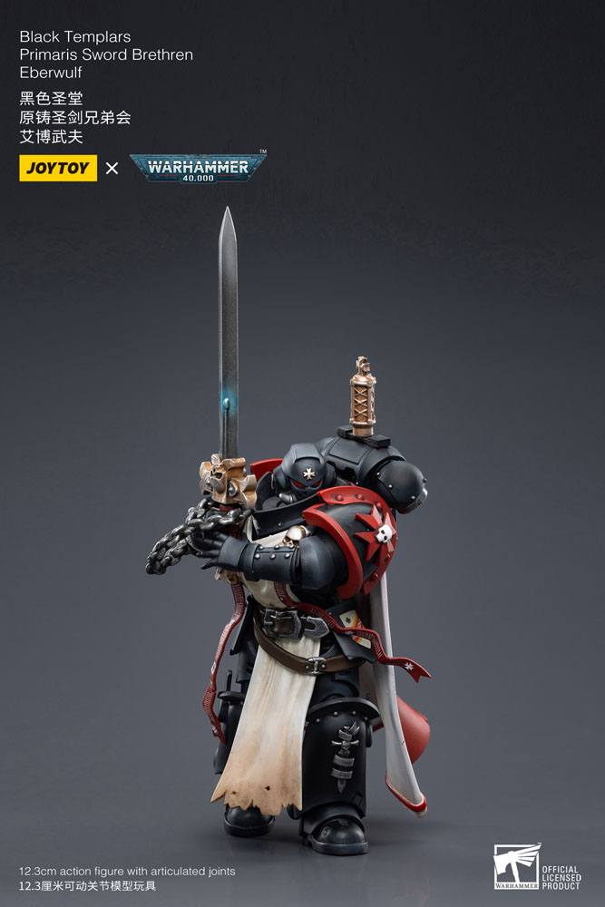 Warhammer 40k Figura 1/18 Black Templars Primaris Sword Brethren Eberwulf 12 cm