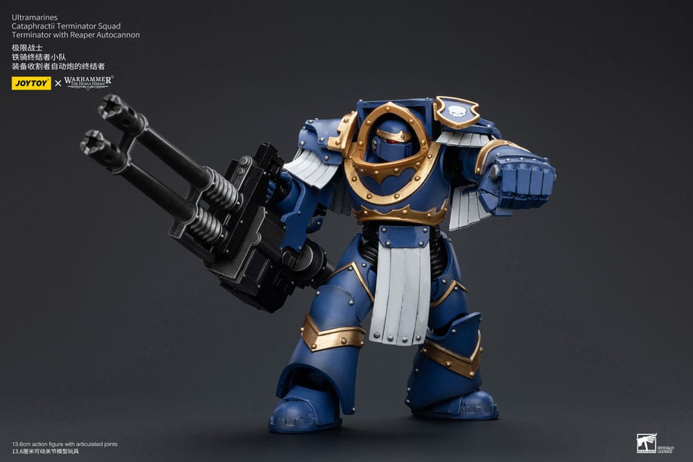 Warhammer The Horus Heresy Figura 1/18 Uitramarines Cataphractii Terminator Squad Terminator with Reaper Autocannon 14 cm