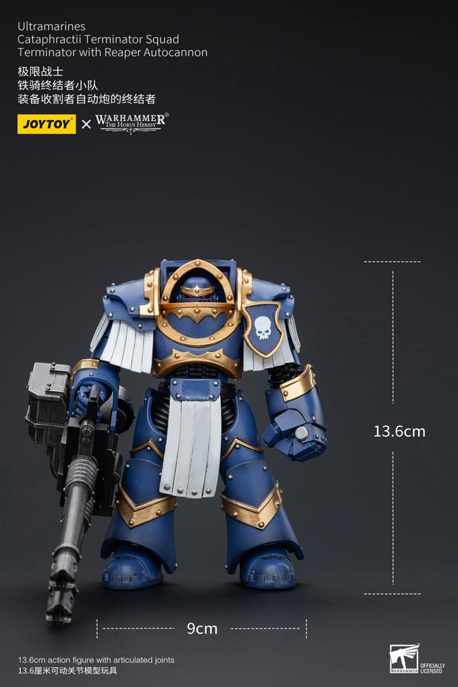 Warhammer The Horus Heresy Figura 1/18 Uitramarines Cataphractii Terminator Squad Terminator with Reaper Autocannon 14 cm