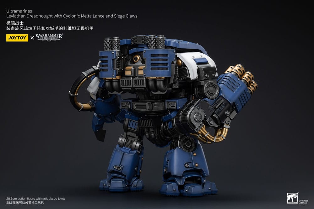 Warhammer The Horus Heresy Figura 1/18 Ultramarines Leviathan Dreadnought with Cyclonic Melta Lance And Siege Claws 29 cm       14 cm