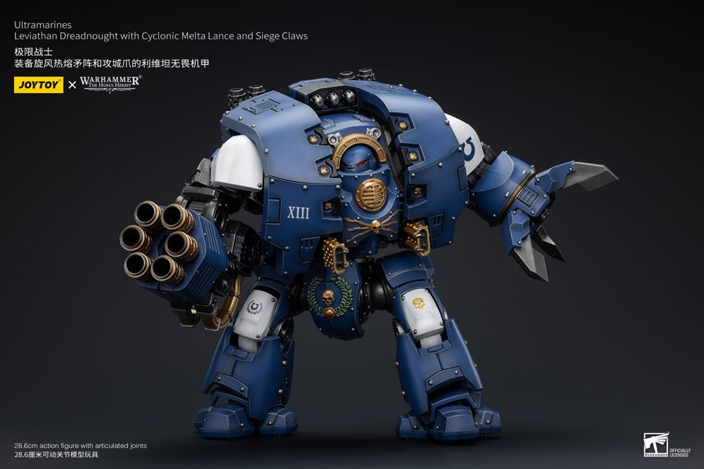 Warhammer The Horus Heresy Figura 1/18 Ultramarines Leviathan Dreadnought with Cyclonic Melta Lance And Siege Claws 29 cm       14 cm
