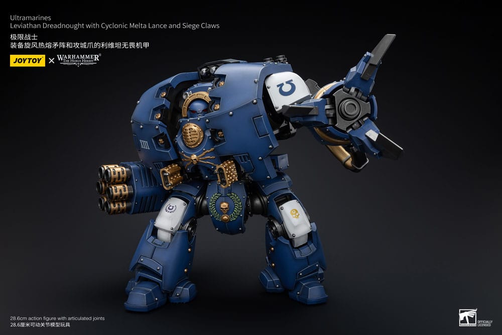 Warhammer The Horus Heresy Figura 1/18 Ultramarines Leviathan Dreadnought with Cyclonic Melta Lance And Siege Claws 29 cm       14 cm