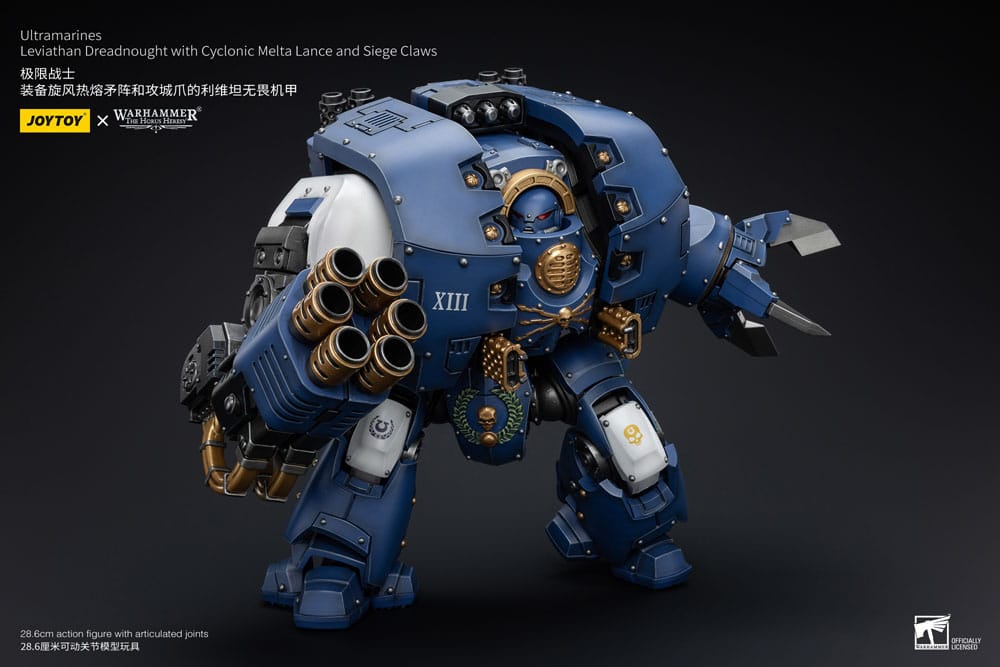 Warhammer The Horus Heresy Figura 1/18 Ultramarines Leviathan Dreadnought with Cyclonic Melta Lance And Siege Claws 29 cm       14 cm