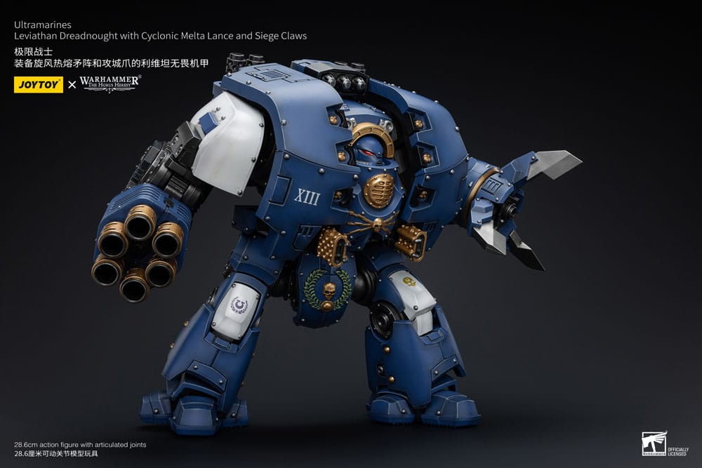 Warhammer The Horus Heresy Figura 1/18 Ultramarines Leviathan Dreadnought with Cyclonic Melta Lance And Siege Claws 29 cm       14 cm