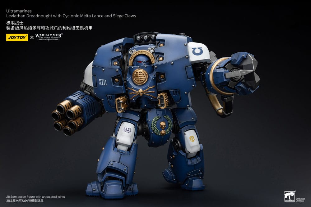 Warhammer The Horus Heresy Figura 1/18 Ultramarines Leviathan Dreadnought with Cyclonic Melta Lance And Siege Claws 29 cm       14 cm