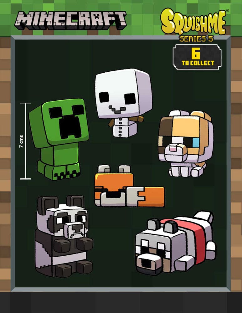 Minecraft Figuras Antiestrés Squishme 7 cm Series 5 Expositor (16)