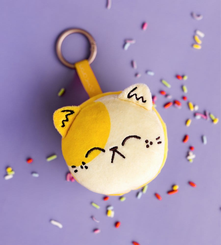 Meowcaron Colgante de bolso de peluche Smile 7 cm