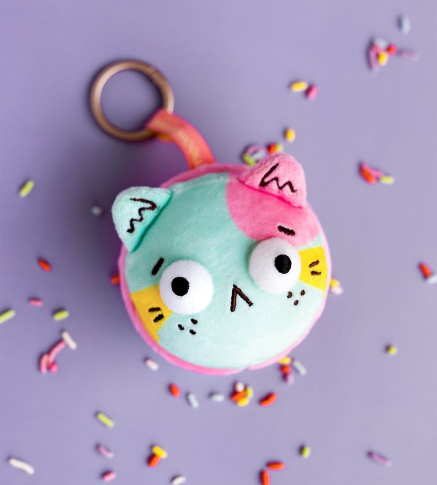 Meowcaron Colgante de bolso de peluche Scared 7 cm