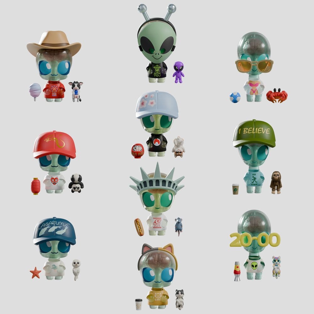 Abducted Figuras Mini S1 9 cm Blind Box Expositor (9)