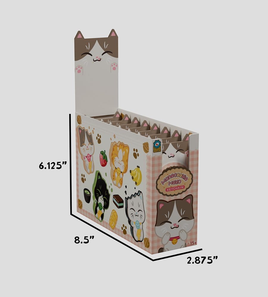 Manecookie Neko Llavero de silicona S1 13 cm Blind Box Expositor (8)