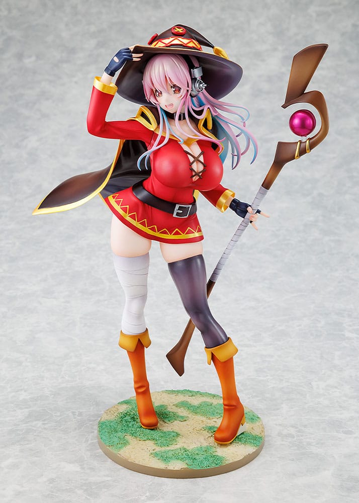 Super Sonico x Konosuba Estatua PVC 1/7 Super Sonico Megumin collaboration Ver. 25 cm