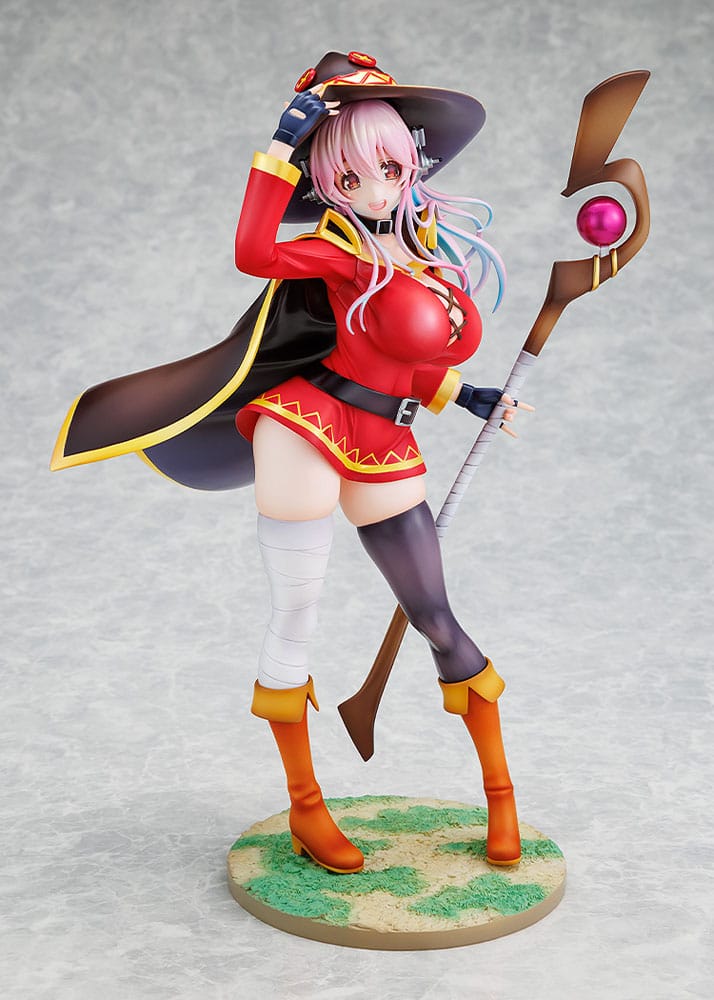 Super Sonico x Konosuba Estatua PVC 1/7 Super Sonico Megumin collaboration Ver. 25 cm