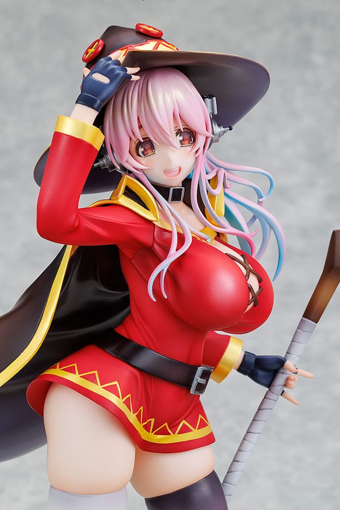 Super Sonico x Konosuba Estatua PVC 1/7 Super Sonico Megumin collaboration Ver. 25 cm