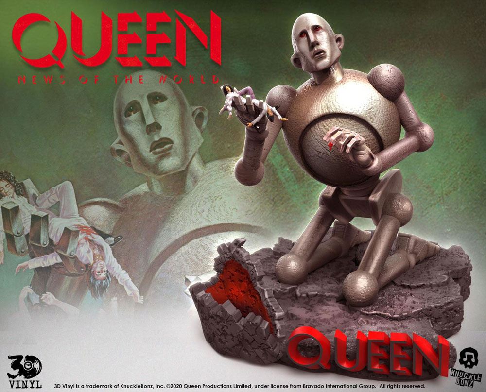 Queen Estatua 3D Vinyl Queen Robot (News of the World) 20 x 21 x 24 cm