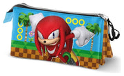 Sonic - The Hedgehog Triple Estuche para lápices SEGA Knuckles Run Multicolour