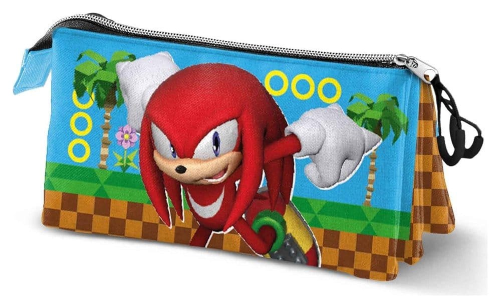 Sonic - The Hedgehog Triple Estuche para lápices SEGA Knuckles Run Multicolour Frikytopia