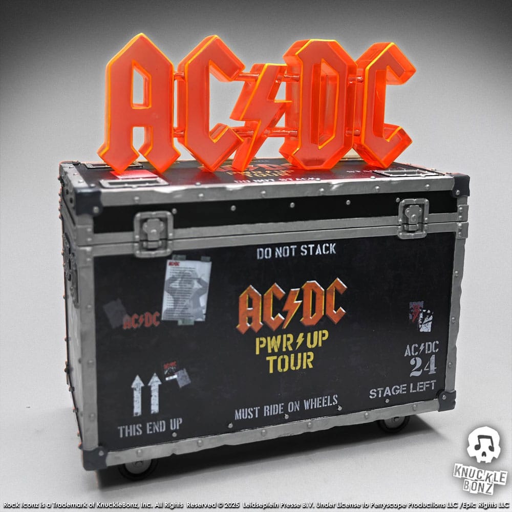AC/DC Estatua Rock Ikonz On Tour PWR UP Tour Road Case Frikytopia