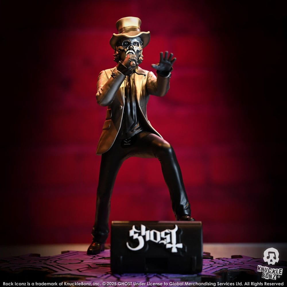 Ghost Estatua Rock Iconz Papa V Perpetua Top Hat 22 cm