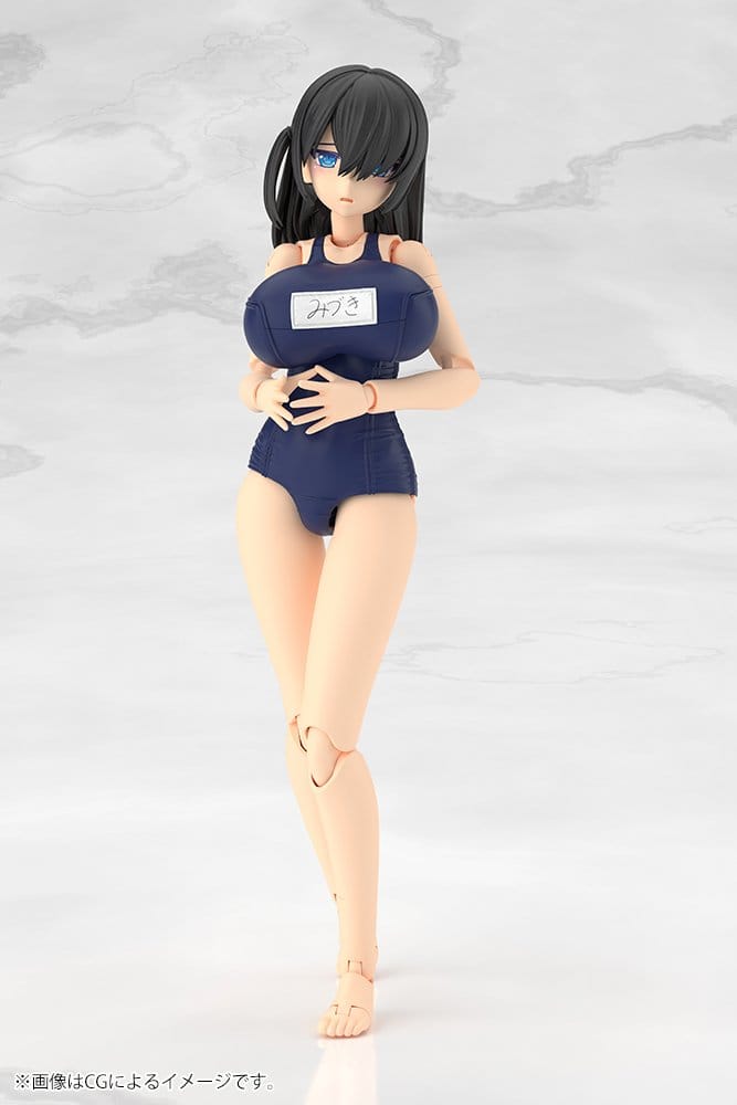 Frame Arms Girl Maqueta Plastic Model Kit Mizuki School Swimsuits Ver. 16 cm