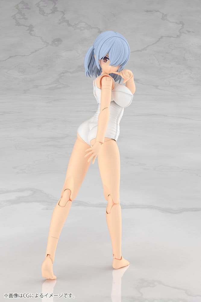 Frame Arms Girl Maqueta Plastic Model Kit Mizuki School Swimsuits White Ver. 16 cm