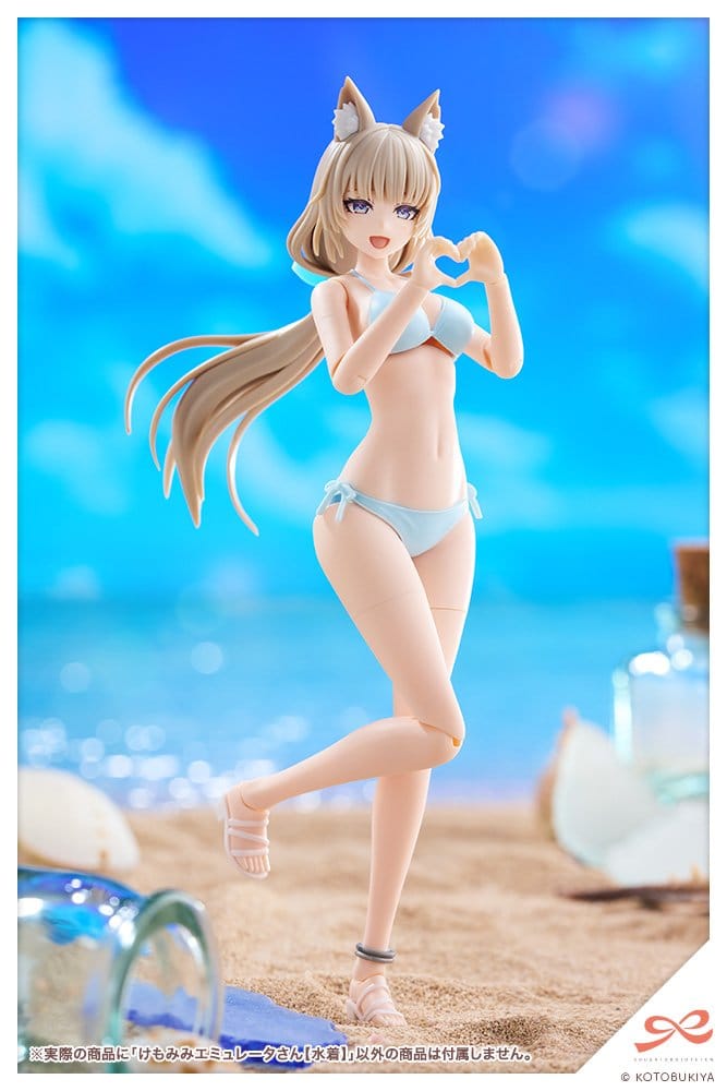 Sousaishojoteien Maqueta Plastic Model Kit 1/10 Animal Ears Emulator Swim Style 17 cm