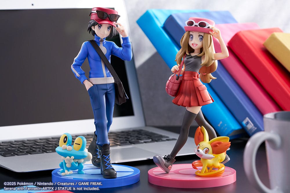 Pokémon Estatua ARTFXJ PVC 1/8 Kalm & Froakie 20 cm