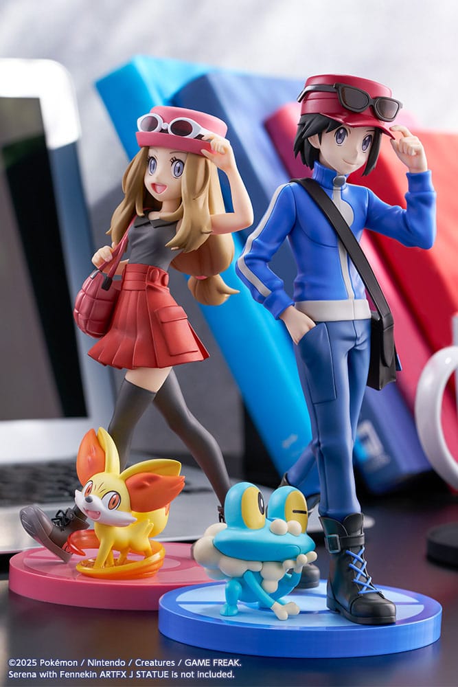 Pokémon Estatua ARTFXJ PVC 1/8 Kalm & Froakie 20 cm
