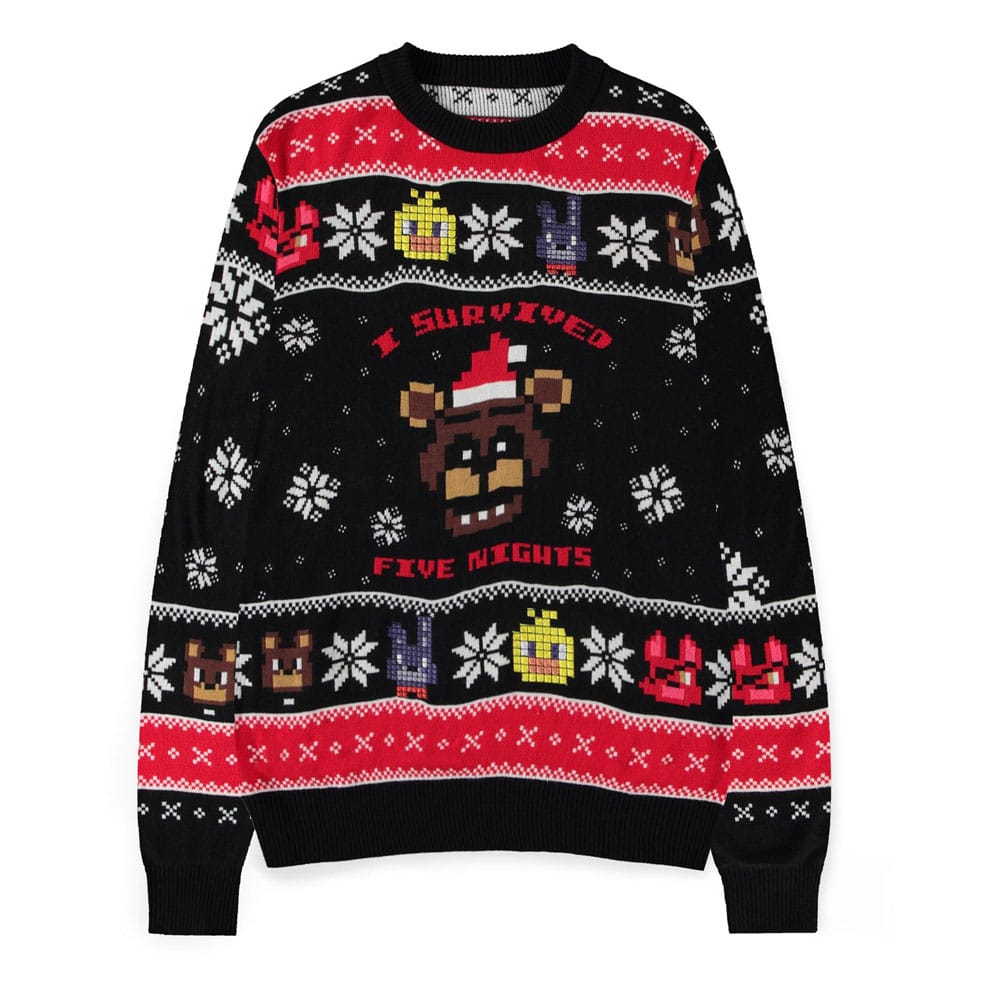 Five Nights at Freddy's sudadera Survived Five Nights (Christmas Jumper) talla L