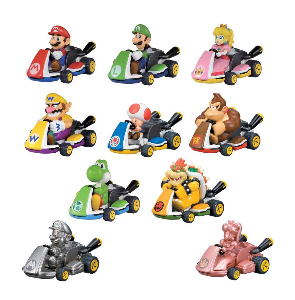 Mario Kart Coches de Cuerda Mystery Pack Expositor (12) Frikytopia
