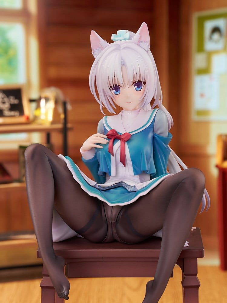 Senren*Banka Figura PVC 1/7 Yoshino Tomotake Animal Ears School Uniform Ver. 21 cm