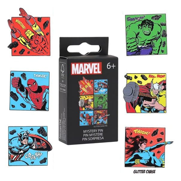 Marvel by Loungefly Chapas esmaltadas Classic Avengers Blind Expositor (12) Frikytopia