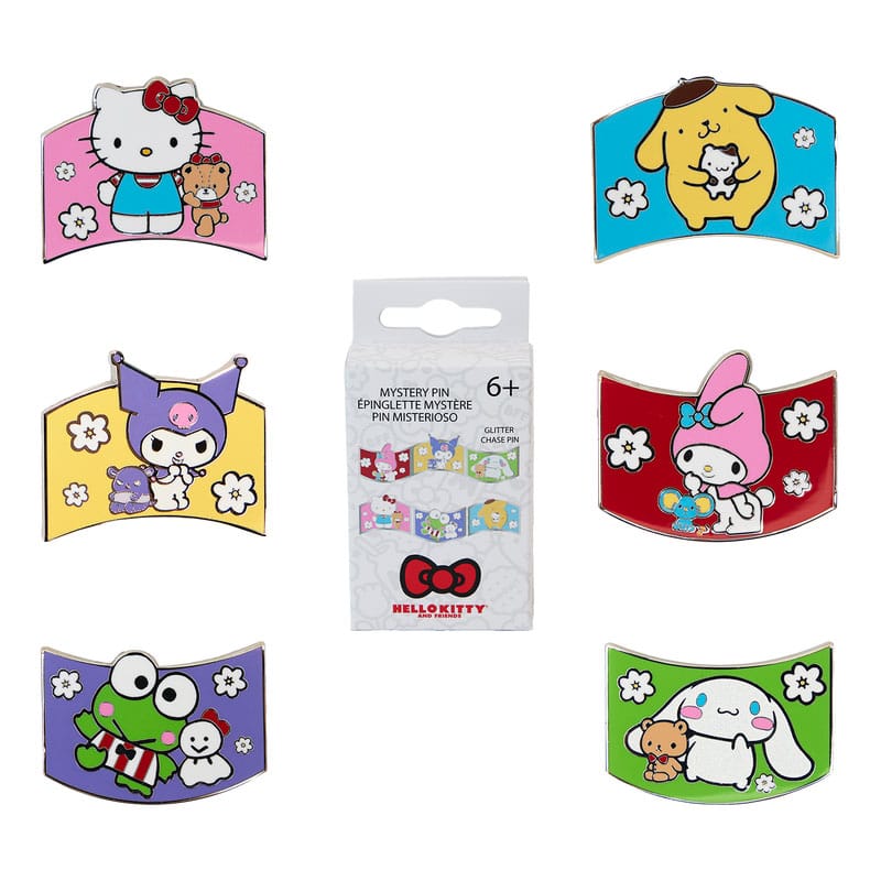 Sanrio by Loungefly Chapas esmaltadas Blind Box Sanrio & Friends Color Block Surtido (12)