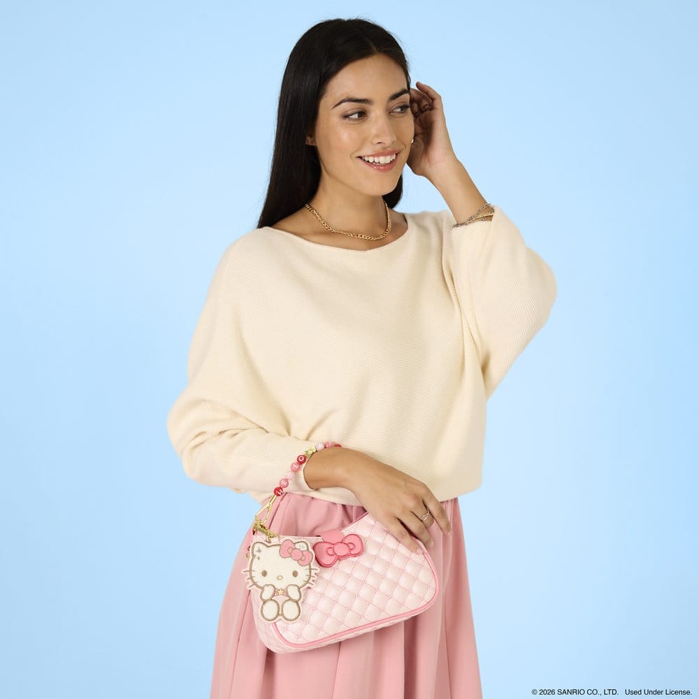 Sanrio by Loungefly Bandolera Con asa con cuentas y colgante para bolso Hello Kitty acolchado