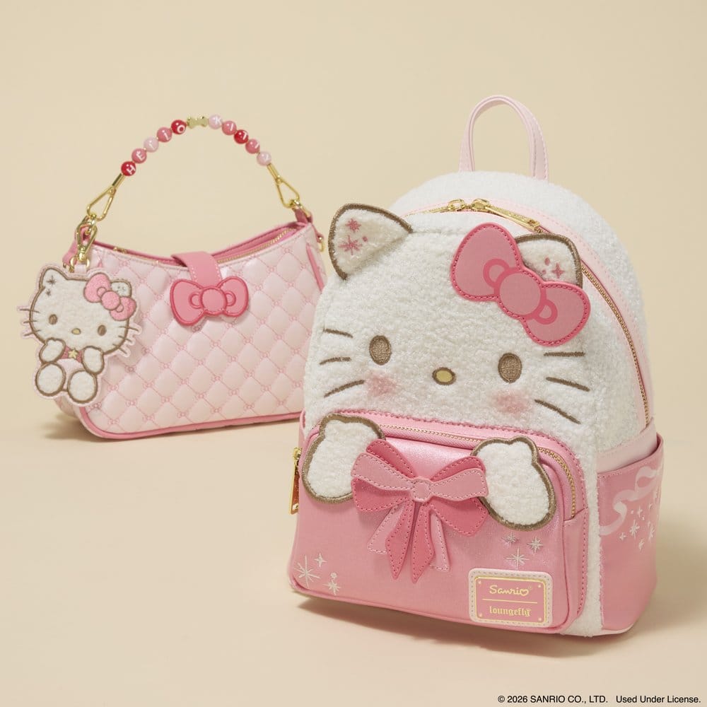 Sanrio by Loungefly Bandolera Con asa con cuentas y colgante para bolso Hello Kitty acolchado