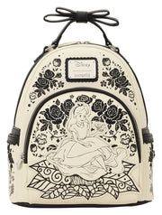 Alice in Wonderland Embroidered Floral Mini Backpack