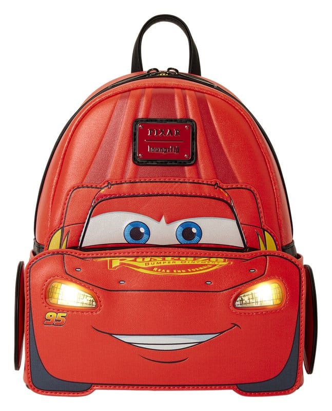 Cars by Loungefly Mini Mochila 20th Anniversary Lightning McQueen Metallic LightUp