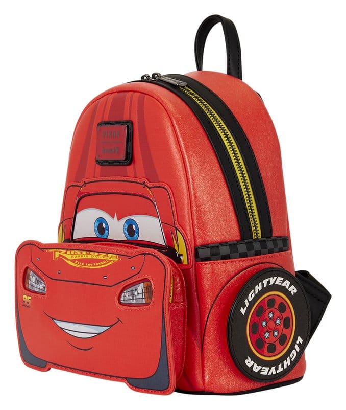 Cars by Loungefly Mini Mochila 20th Anniversary Lightning McQueen Metallic LightUp