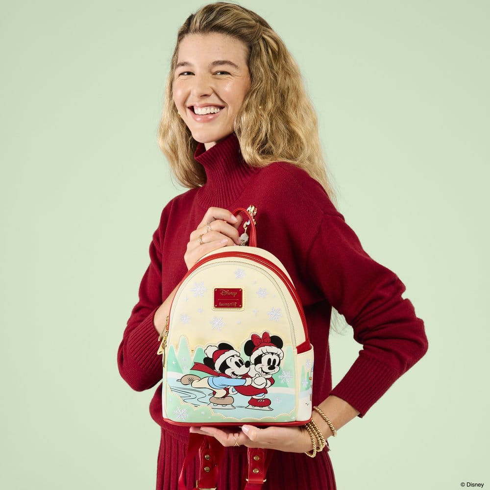 Mickey & Friends by Loungefly Mini Mochila con soporte para diadema Ice Skating