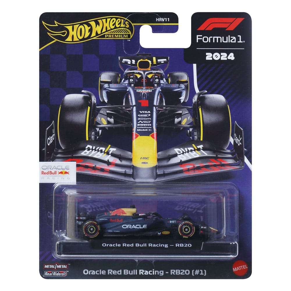 Fórmula 1 Hot Wheels Premium Vehículo Die-Cast 1/64 Oracle Red Bull Racing RB20 (#1) (Max Verstappen 2024)