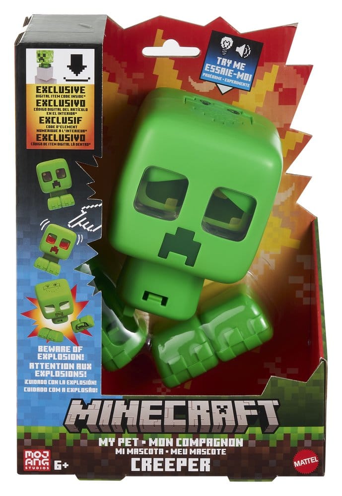 Minecraft Figura interactiva My Pet Creeper 14 cm