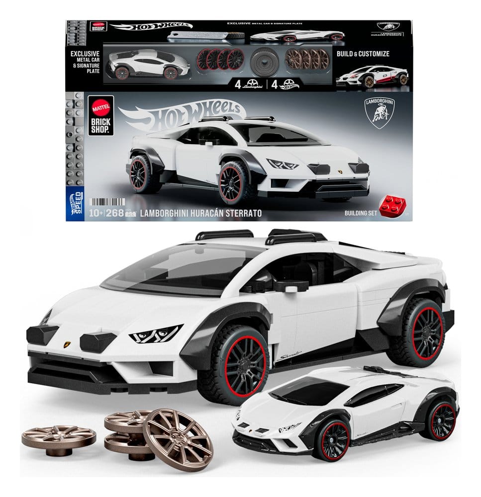 Hot Wheels Speed Mattel Brick Shop Kit de Construcción 1/32 Lamborghini Huracán Sterrato Frikytopia