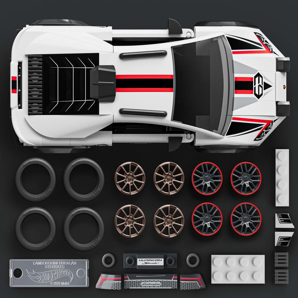 Hot Wheels Speed Mattel Brick Shop Kit de Construcción 1/32 Lamborghini Huracán Sterrato